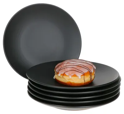 Produktbild von Mambocat Lampart Nero 6-tlg. Kuchenteller Set Schwarz I Frühstücksteller