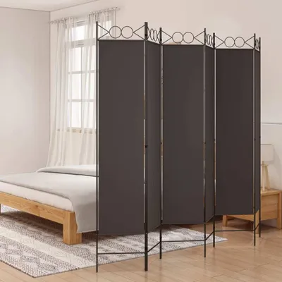 Produktbild von Möbel 6-tlg. Paravent Braun 200x200 cm Stoff - Paravents 350159