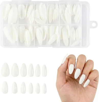 Produktbild von Acrylnägel 120 Stück, weiß, glänzend, für Nagelkunst