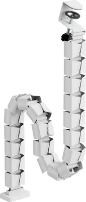Image de InLine® chemin de câbles flexible, tables réglables en hauteur avec pince de table, blanc
