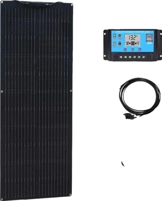 Produktbild von Solarpanel, 95W monokristallin, flexibles Design, 95w schwarz 12v kit