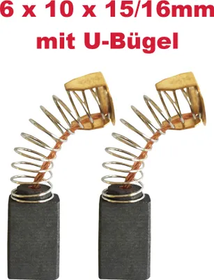 Produktbild von 2x Kohlebürsten Motorkohlen 6x10x15/16mm für Makita 3704 3901 6830 6832 6833 6834 6950 6951 9031 9521NB 9522NB 9524NB 9525NB 9527NB 9528NB 9910 911