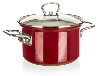 Immagine prodotto di BELIS Pentola smaltata con coperchio in vetro Eco Ceramic 2,1l, O16cm
