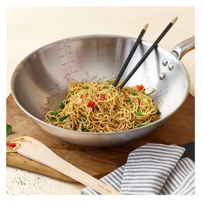 Image de Wok 32 cm inox - De Buyer - 3608.32 - alchimy