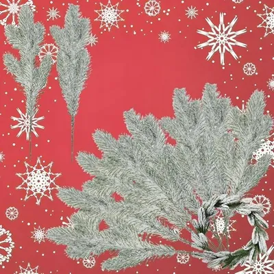 Produktbild von Dekorativer, mattierter Glitzerzweig, 36 cm, Weihnachtsbaumdekoration