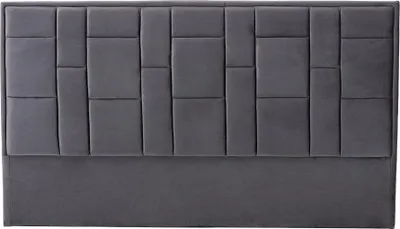 Produktbild von Bettkopfteil - 180 cm - Samt - Dunkelgrau - HERMINE