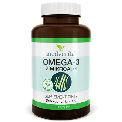Zdjęcie produktu dla Medverita Omega-3 z mikroalg - 120 kapsułek