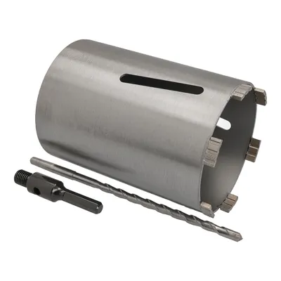 Produktbild von Diamantbohrkrone Ø 132 mm Nutzlänge 180 mm mit 6-kant-Aufnahme 100 mm und Zentrierbohrer 240 mm Segmenthöhe 10 mm Diamant Bohrkrone Trockenbohrkrone Kernbohrer Betonbohrkrone Kernbohrkrone BTEC