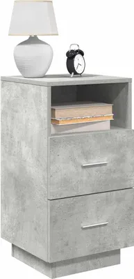 Obrázok produktu pre Maison Exclusive - Nočné stolíky 2 ks s 2 zásuvkami betónovo sivé 36x36x68 cm