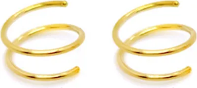 Produktbild von 2 Stück Nasenring, auffälliger, korrosionsbeständiger Edelstahl, stilvoller Piercing-Nasenring, Dekor, Damenschmuck für Frauen-Golden