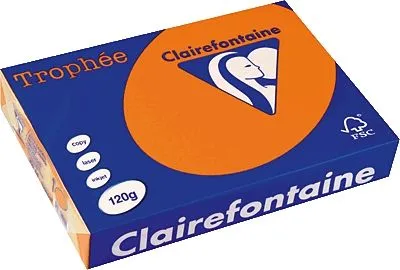 Produktbild von Clairefontaine Multifunktionspapier Trophée A4 120 g/qm orange 250 Blatt