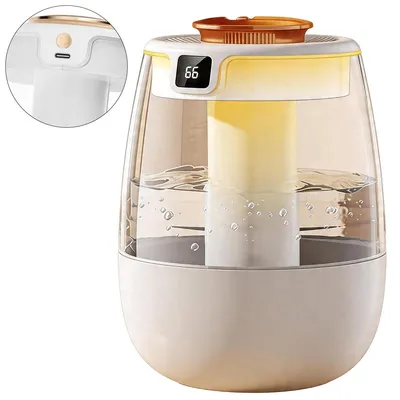 Produktbild von Mini Luftbefeuchter 1,3L Doppelvernebler, leise <20dB, große Laufzeit, LED Digital Display,Nachtlicht,USB betrieben,für Zuhause,Büro & Schlafzimmer