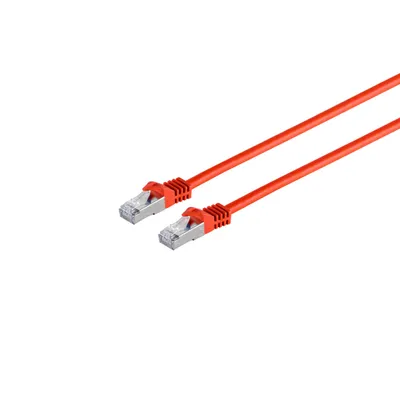 Immagine prodotto di Cavo patch RJ45 con cavo CAT 7 grezzo PIMF rosso 1m