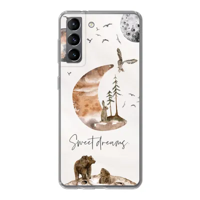 Produktbild von MuchoWow® Handyhülle Schutzhülle Hülle für Samsung Galaxy S21 Zitate - Kinder - Sprichwörter - Süße Träume - Jungen - Mädchen - Kinder Silikon Softcase Handy Hülle - Softcase