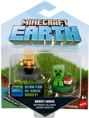 Produktbild von Mattel Minecraft Dorfbewohner und Kriecher GMD15 2pak