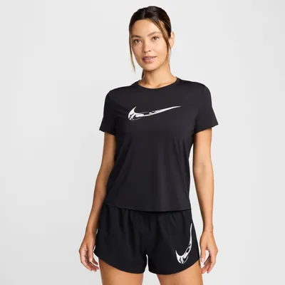 Produktbild von Nike W Nk One Swoosh Hbr Df Ss Top Black/White Black/White Xs