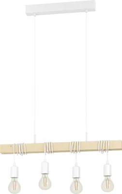 Produktbild von TOWNSHEND Hängeleuchte Hängelampe Pendellampe Pendelleuchte - L70 x B10,5 x H110 cm - weiß - 4X60W exkl. - IP20