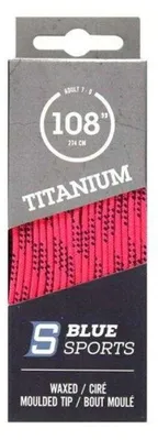 Image de BlueSports - Lacets « Titanium » pour patins à glace, cirés, hockey PP10274 (213 cm) (rose)