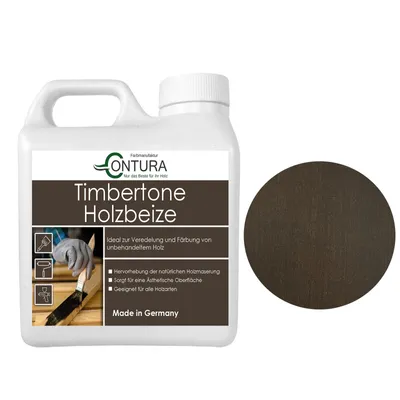 Produktbild von Contura Holzbeize 1Liter Holzfarbe Tischler Positiv Beize Holz Farbe Wasserbeize Parkett - Graubraun