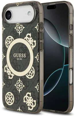 Zdjęcie produktu dla Etui na telefon Guess do iPhone'a 17 Pro – kompatybilne z MagSafe – czarne
