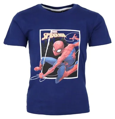Produktbild von Marvel Spiderman T-Shirt kurzarm Kinder Jungen Shirt Gr. 98 Baumwolle - Hellblau