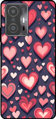 Produktbild von Smartphonica Telefon Fall geeignet für Xiaomi 11T / 11T Pro mit Herz Impressum - TPU Backcover Fall mit Herz-Design