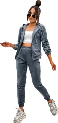 Immagine prodotto di Tuta da jogging con cappuccio da donna; grigio/M/38