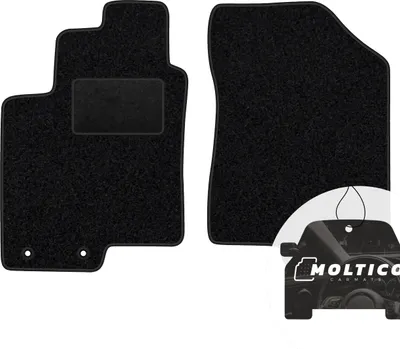 Produktbild von moto-MOLTICO Vorne Fußmatten Auto Velours Autoteppiche Schwarz Automatten Set 2-teilig passend für Kia Magentis II 2005-2010