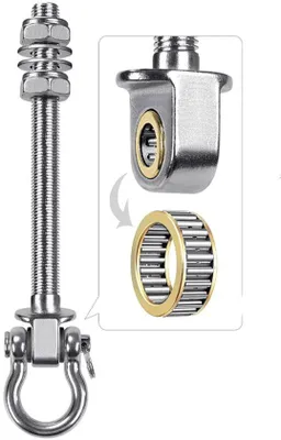 Immagine prodotto di Set in acciaio inossidabile 304, con viti da 12,7 cm e morsetti da 180 mm, per travi in legno e metallo, amache e apparecchiature elettriche.