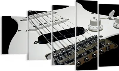 Produktbild von Bild auf Leinwand - Leinwandbild - E-Gitarre String Knopf - 100x60cm - Wand Bild - Wanddeko - Leinwanddruck - Bilder - Kunstdruck - Wanddekoration - Leinwand bilder - Wandkunst - EG100x60-0379