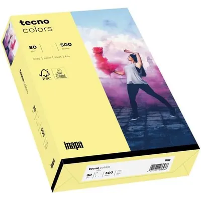 Produktbild von tecno Kopierpapier colors hellgelb DIN A3 80 g/qm 500 Blatt