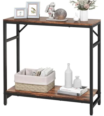 Image de Omgoods - Table console - Petite table d'appoint pour petits espaces, dimensions : 75 x 24 x 75 cm