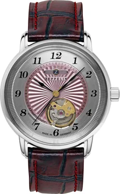 Produktbild von Zeppelin 8569-5 Damenuhr Automatik Open Heart Friedrichshafen Rot/Rosa