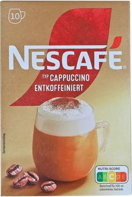 Image de Nescafé Gold type Cappuccino décaféiné, café soluble en grains, café instantané, café instantané, 10 portions, 012435588