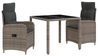 Immagine prodotto di Set da pranzo per esterni 3 pcs Grigio chiaro e grigio scuro