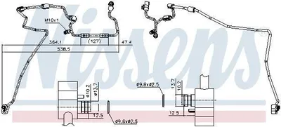 Immagine prodotto di Tubo di alta pressione per climatizzatore NISSENS 841819 per VW Golf V hatchback (1K1) in alluminio