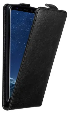 Produktbild von Cadorabo Hülle für Samsung Galaxy S8 Schutz Hülle in Schwarz Flip Etui Handyhülle Case Cover
