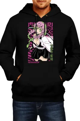 Produktbild von Herren Kapuzenpullover Japan Animation Manga Anime Comics Demon Anime Slayer Kanroji Mitsuri Kanroji Mitsuri, Man 2XL / Schwarz