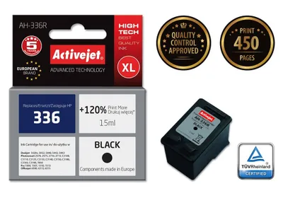 Zdjęcie produktu dla Activejet AH-336R Zamiennik tuszu do drukarki HP 336 Premium 15 ml czarny