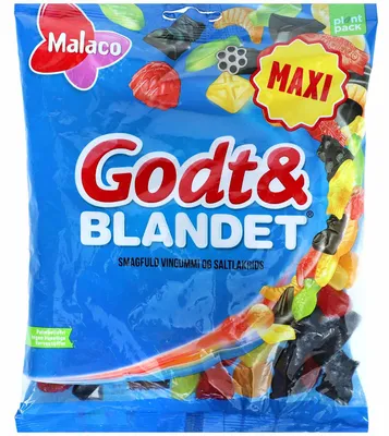 Produktbild von Malaco Godt & Blandet 340g