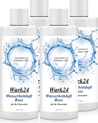 Produktbild von Wark24 Wasserbettduft Rose basierend auf natürlichen Ölen 500ml (4er Pack)