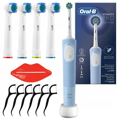 Produktbild von Oral-B Vitality Pro 103: 3 Modi, Timer, 5 Aufsätze, Ladegerät, Tubenquetscher