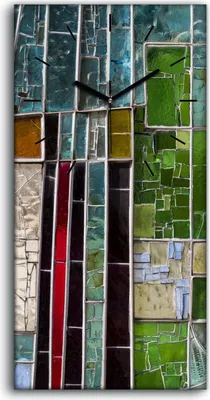 Produktbild von Wohnzimmer-Bild Leinwand Uhr Geräuschlos 30x60 Malerei Abstrakte Kunst - schwarze Hände