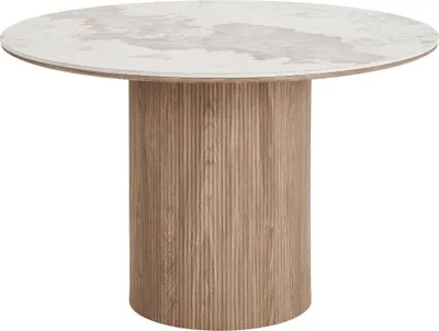 Zdjęcie produktu dla Isa stół do jadalni Ø120 cm ceramika biała.