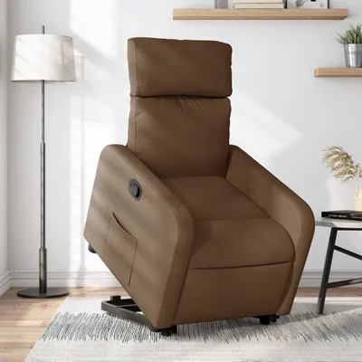 Produktbild von CLORIS Relaxsessel mit Aufstehhilfe Braun Stoff - Fernsehsesel LL0000256304
