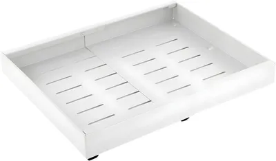 Produktbild von Ausziehbare Küchen-Schrankregale Set 2 Stück – Schubladen Organizer mit Teleskopschienen – Metall Silber