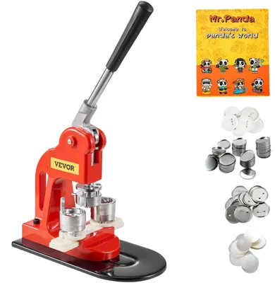 Produktbild von VEVOR 44mm Button Maker 1.73 Button- und Abzeichenmaschine Button Maker Press Stanzmaschine mit 1000 Knöpfen (1000 Stück), 25 mm, 500 Stück