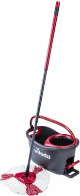 Immagine prodotto di Set di mop Vileda Turbo Easy Wring & Clean con centrifuga e pedale, colore grigio