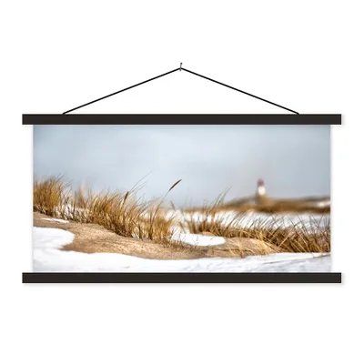 Produktbild von MuchoWow® Textilposter Dünen im Schnee 60x30 cm mit schwarzem Rahmen - Textilien