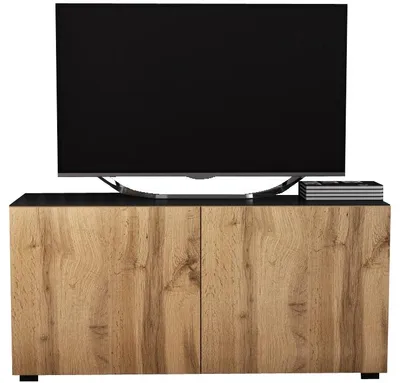 Zdjęcie produktu dla szafka RTV pod telewizor czarny mat dąb wotan 100cm - 100 200 300 400 cm